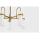 Maple 5 Light 27.25 inch Patina Brass Chandelier Ceiling Light